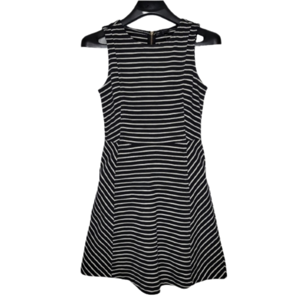 J. Crew Optical Illusion Black/White Striped Dress - Picture 4 of 15